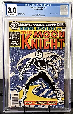 Buy Marvel Spotlight #28 1976 - CGC 3.0 GD/VG WP - 1st Solo Moon Knight Oscar Isaacs • 67.95£