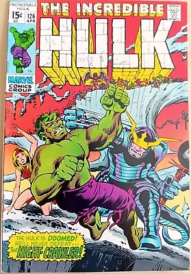 Buy Hulk # 126 - FN- (5.5) - Marvel 1970 - Cents Copy - 1st Barbara Norris(Valkyrie) • 16.99£