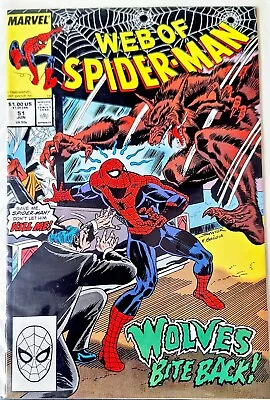 Buy Web Of Spider-Man #51 Marvel Comics 1989 Chameleon  Lobo Brothers Gang War • 3.99£