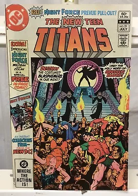 Buy DC Comics The New Teen Titans #21 VF/NM 1982 1st App Of Brother Blood • 7.19£