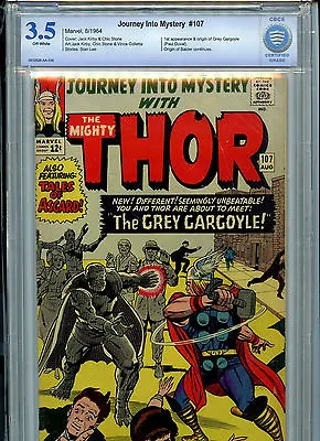 Buy Thor Journey Into Mystery #107 CBCS 3.5 1964 Marvel Comic 1st Grey Gargoyle B2 • 159.83£