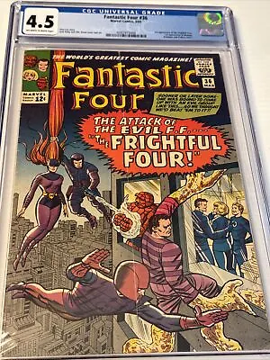 Buy Fantastic Four #36 1966 CGC 4.5 1st Appearance Medusa And Frightful Four Lot • 136.72£