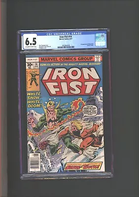 Buy Iron Fist #14 CGC 6.5 1st App Of Sabretooth ( Victor Creed)  1977 • 278.05£