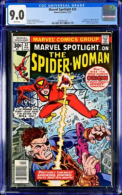 Buy Marvel Spotlight #32 (1977) ✮ CGC 9.0, White!  Mint Case! ⭑ 1st SPIDER-WOMAN! • 186.69£