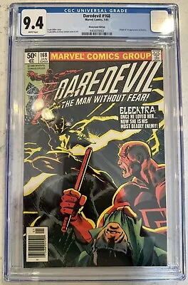 Buy Daredevil #168 CGC 9.4 Newsstand 1st Appearance Of Elektra (Marvel, 1981) • 399.75£