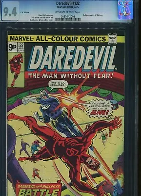 Buy Daredevil #132 CGC 9.4 Type 1A U.S Published U.K Pence Cover Price Variant • 1,999.99£