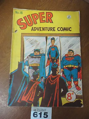 Buy No. 15 Super Adventure Comic - 1950s Golden Age Kenmure Press For Colour Comics • 5.95£