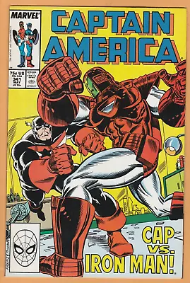 Buy Captain America #341 - Vs. Iron Man - 1st - Lemar Hoskins As Battlestar  - VF • 6.29£