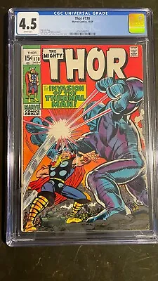 Buy Thor #170 CGC GRADED 4.5 - Kirby/Everett Art - Romita-c - 3rd App Of Thermal Man • 102.87£