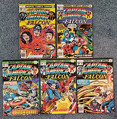 Buy CAPTAIN AMERICA & THE FALCON #194,196,209,210,212 Lot Marvel 1976-77 FN To FN+ • 25.70£