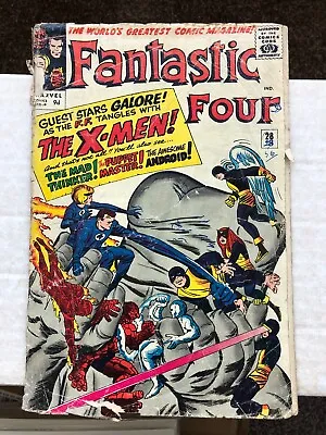 Buy Fantastic Four 28 (1964) X-Men, Puppet Master, Mad Thinker App, Jack Kirby Art • 28.99£