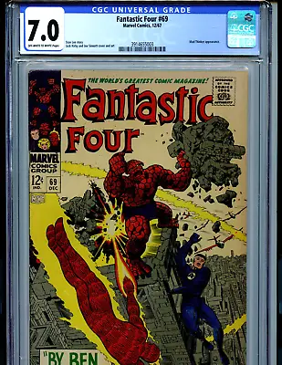 Buy Fantastic Four #69 CGC 7.0 1967 Silver Age Marvel Comic Amricons K48 • 200.87£
