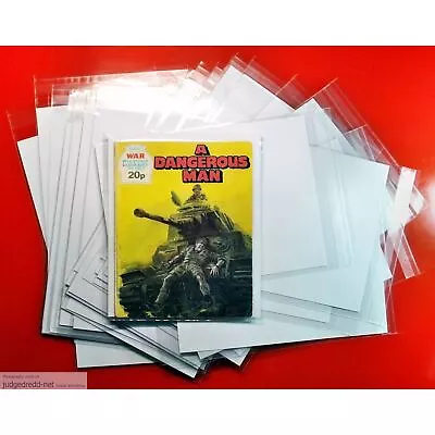 Buy Comic Bags And Boards/Backing Sheets SIze1 For War Picture Library Commando X 50 • 27.93£