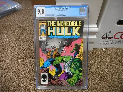 Buy Incredible Hulk 332 Cgc 9.8 Todd McFarlane Art Marvel 1987 WHITE Pgs Grey Green • 150.15£