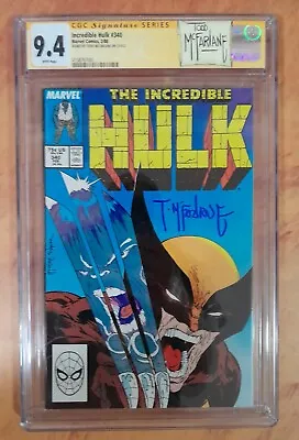 Buy The Incredible Hulk #340 Cgc 9.4 White Pages Signed By Todd Mcfarlane  • 433.80£