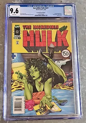 Buy Incredible Hulk #441 CGC 9.6 (NEWSSTAND) She-Hulk Pulp Fiction Homage Cover • 103.65£