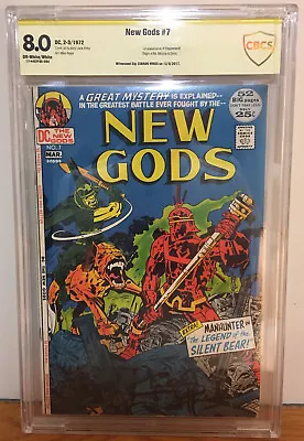 Buy New Gods #7 1972 Cbcs 8.0 1st App Steppenwolf Signed By Ciaran Hinds Origins • 399.76£