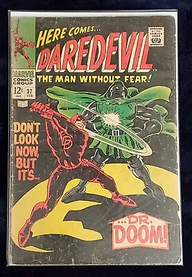 Buy Daredevil #37 (1968) DD Vs Doctor Doom, Part One! Written By Stan Lee! -GD/VG! • 23.74£
