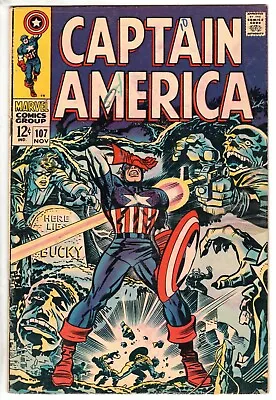 Buy Captain America #107 - Red Skull & Hitler Cover, Very Good - Fine Condition • 18.18£