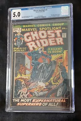 Buy Marvel Spotlight #5 CGC 5.0 First Appearance Of Johnny Blaze Ghost Rider  • 1,068.93£