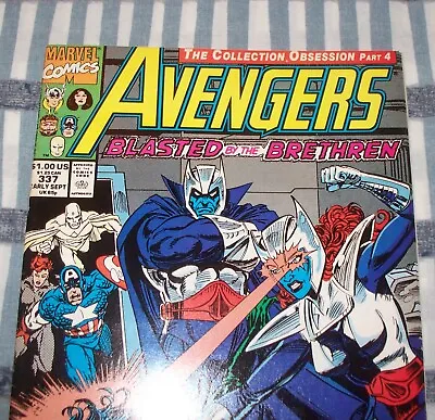 Buy Rare Double Cover AVENGERS #337 With Sersi From Sept. 1991 In NM (9.4) Condition • 95.32£