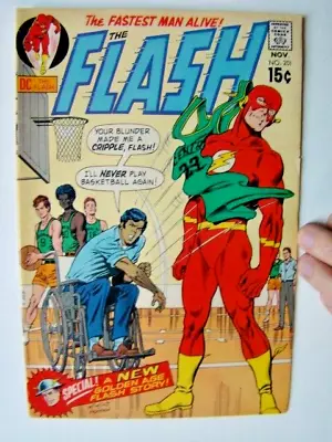 Buy Flash #201 New Golden Age Flash Story Wheelchair Cover 1970 VG/FN • 5.43£