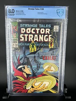 Buy Strange Tales  # 168  CBCS  8.0 Off Wht/wht Pgs  1968  Yandroth Dr Strange 12¢ • 74.86£