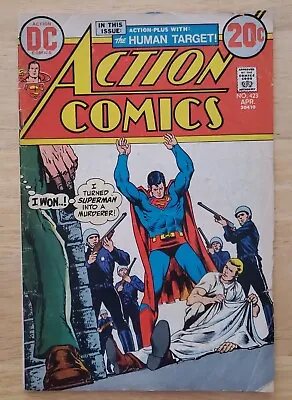 Buy Action Comics Issue 423 Vol 36 Vintage Boarded & Bagged DC Comics 1973 • 26.42£