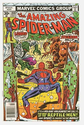 Buy Amazing Spider-Man #166 VFN+ 8.5 Versus Stegron And The Lizard • 29.95£