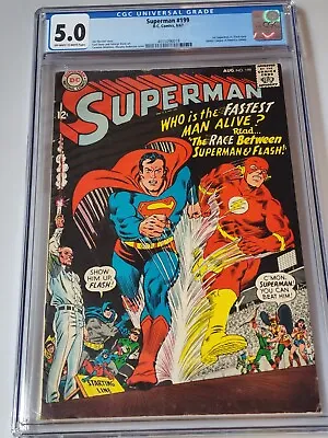 Buy Superman 199 CGC 5.0 OW/W 1st Superman V. Flash Race • 238.30£