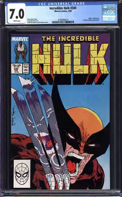 Buy Incredible Hulk #340 Cgc 7.0 White Pages // Hulk Vs Wolverine Mcfarlan Id: 53336 • 118.31£