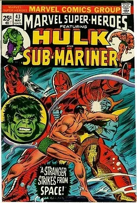 Buy Marvel Super-heroes 43 Hulk Sub-mariner Reprints Tales To Astonish Vf • 4.80£
