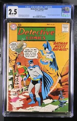 Buy (1959) DETECTIVE COMICS #267 CGC 2.5 OWP! 1st Appearance BAT-MITE! • 255.84£