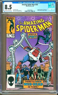 Buy Amazing Spider-Man #263 (1985) CGC 8.5 OW/W  DeFalco - Frenz   Black Cat  • 28.59£