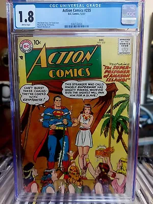 Buy ACTION COMICS #235 (1957) Silver Age DC SUPERMAN CGC 1.8 - Iconic Collectible! • 112.49£