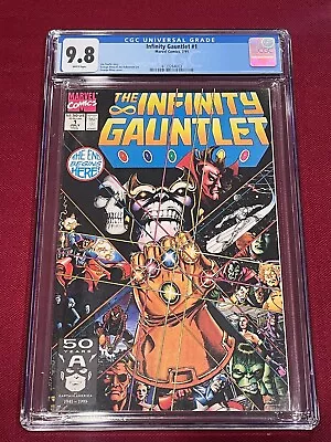 Buy Infinity Gauntlet #1 (CGC 9.8) Thanos Avengers Starlin / Pérez 1991 White Pages • 158.12£