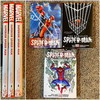 Buy Superior Spider-Man Deluxe HC Set 1 2 3 - Amazing Dan Slott OHC 698 699 700 31 • 80.31£