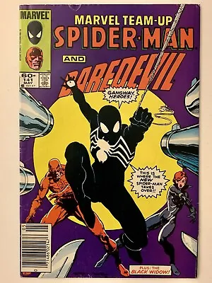 Buy Marvel Team-Up #141 (1984) Spider-Man & Daredevil-1st Black Suit (VG-/7.0) KEY • 54.37£