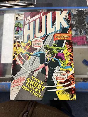 Buy Incredible Hulk #142 VF+WP  Valkyrie Appearance 1971 Marvel Comics High Grade • 48.21£