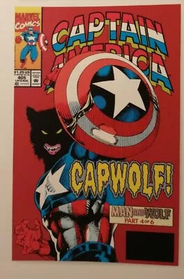 Buy Marvel Comics: Captain America #405 Cover Fine Art Postcard (USA) Aug 1992 • 3£
