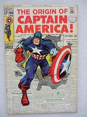 Buy Captain America   #109  Origin Of Captain America Retold. • 29£