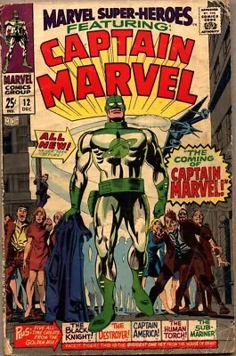 Buy Marvel Super-Heroes #12 GD+ (2.5) - Marvel, 1967 - 1st Captain Marvel App • 23.99£