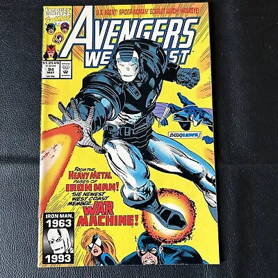Buy Avengers West Coast #94 1st Rhodes War Machine May 1993 Marvel Comics  • 30.37£