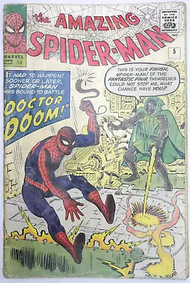 Buy Amazing Spider-Man #5 1st Doctor Doom Crossover Marvel Comics (1963) GRAIL! 9d • 549.95£