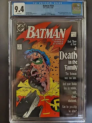 Buy Batman #428 CGC 9.4 1989 Death Of Robin WHITE PAGES • 55.41£