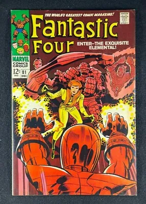 Buy Fantastic Four (1961) #81 FN/VF (7.0) Crystal Joins FF Jack Kirby Cover & Art • 59.26£