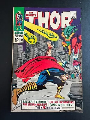 Buy Thor #143 - 1st Appearance Of The Enchanters Three (Marvel, 1967) VF • 79.05£