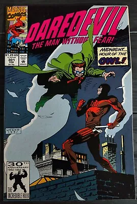 Buy Daredevil #301 February 1992 The Owl Man Without Fear Marvel Comics  • 7.58£