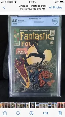 Buy Fantastic Four 52 1966 CBCS 4.0 • 473.57£