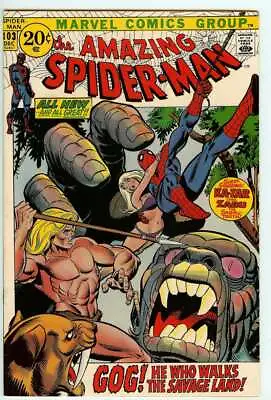 Buy Amazing Spider-man #103 8.0 // 1st Appearance Of Gog Marvel Comic 1971 • 146.71£